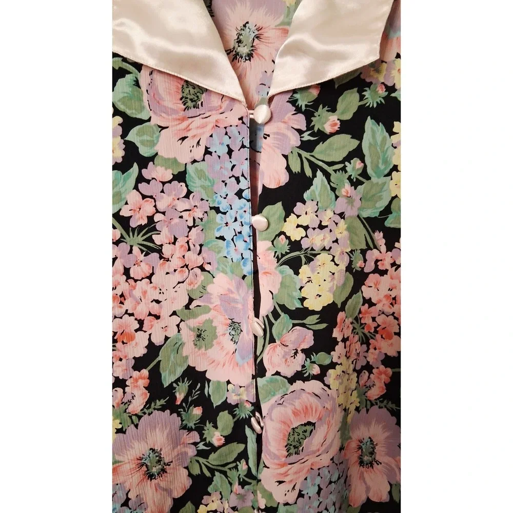 Vintage Victoria's Secret Gold Label Floral Satin‎ Sleep Shirt Nightgown Lot